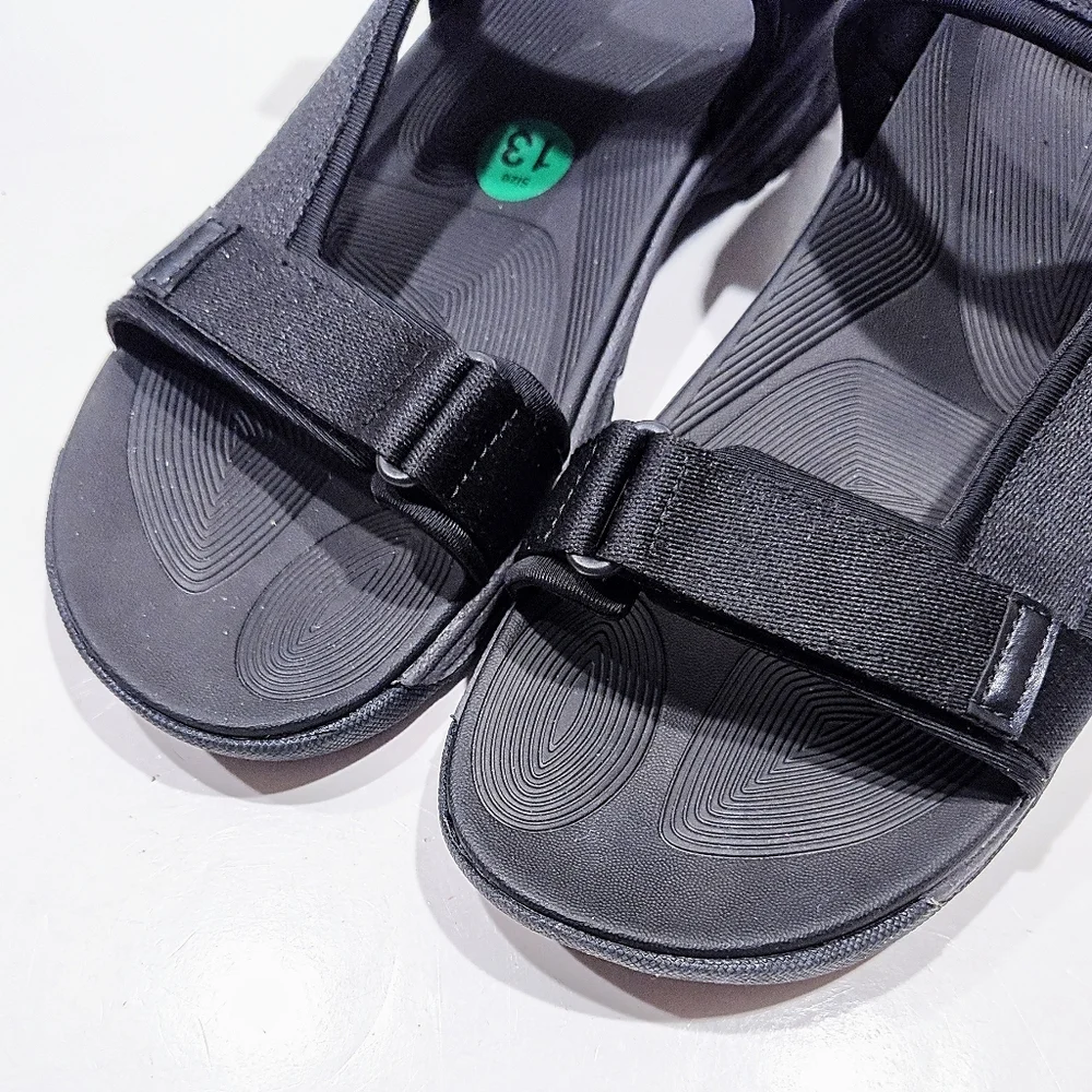 G. H. Bass Trek Sporty Sandal Black Men's Size 13 Water Shoes Adjustable New